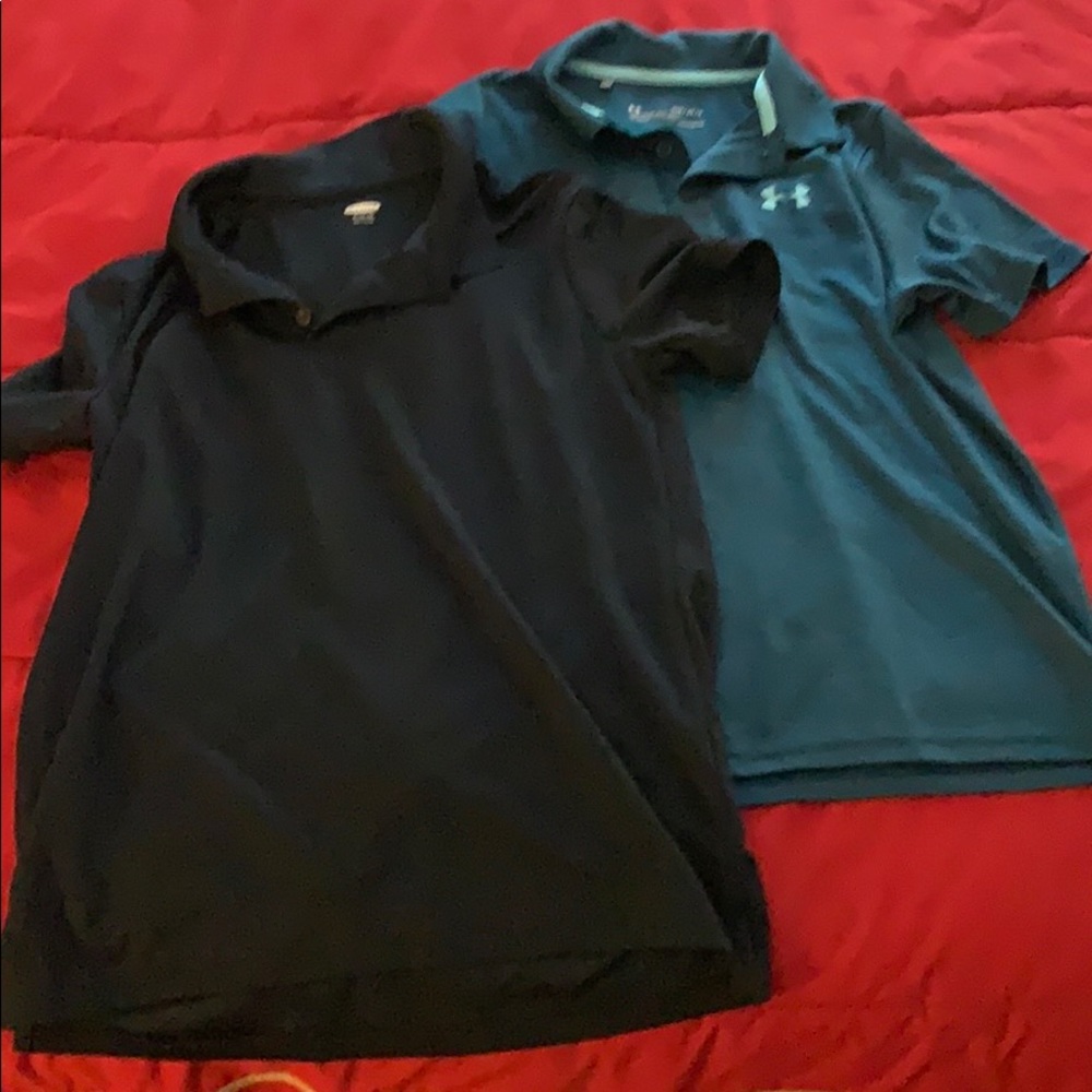 Under Armour and Old Navy collared shirts combo
